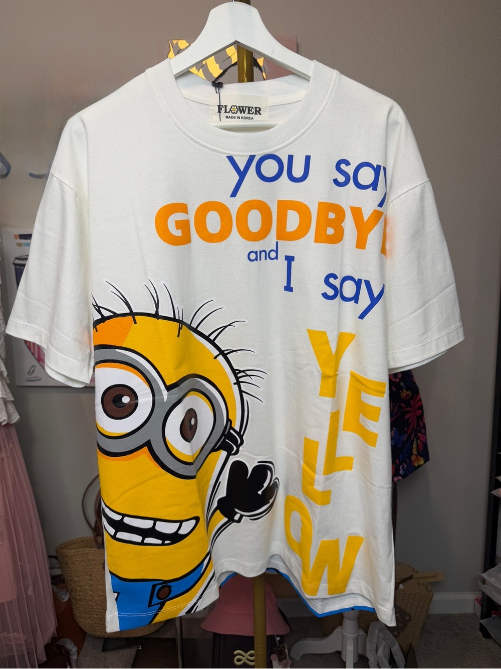 White & Yellow Minion Graphic Tee
